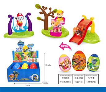 Wangwang Team 9 Packs Funny Egg Scene Paradise Set (Each egg with 1 character doll + 1 set)