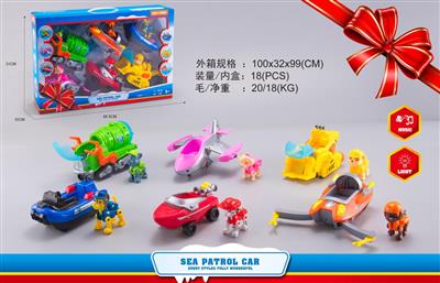 6 Wangwang Snow Rescue Vehicles (light music package with electricity + 1 doll)