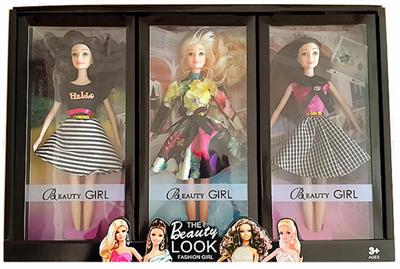 High-end box 11.5 inch solid fashion princess Barbie big feet big hand three mixed display box