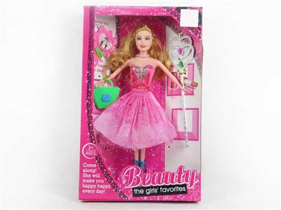 11.5 inch solid fashion Barbie with handbag with magic wand