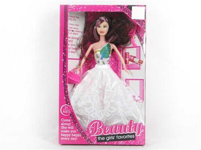 11.5 inch solid body wedding barbie with handbag