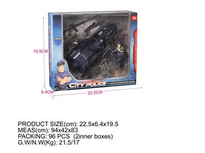 Window box (police series) speedboat police officer and other accessories