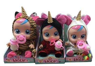 2nd Generation 3 Unicorn 14 Inch Vinyl Crying Dolls with 4 Music DAD.