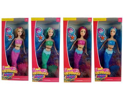 High-end 12-inch Mermaid Barbie 4-color mixed with light