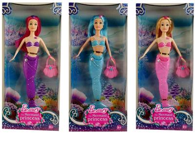 High-end solid body 12-inch Mermaid Barbie 3-color mixed with light with accessories with light