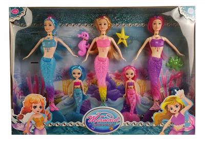 High-end boxed 3 11.5 inch Mermaid Barbie 3 colors mixed 2 5 inch Mermaid Barbie random colors with light with accessories