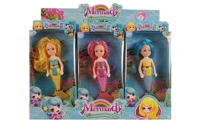 High-end display boxed 5 inch Little Kelly Mermaid Barbie 3 colors mixed 12pcs