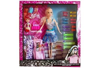 High-end boxed 11.5 inch real body fashion barbie with 3.5 inch little Kelly Barbie with accessories