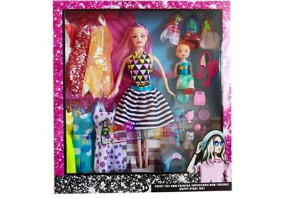 High-end boxed 11.5 inch real body fashion barbie with 3.5 inch little Kelly Barbie with accessories