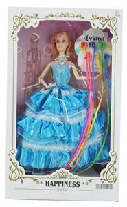 High-end boxed 11.5 inch solid body 12 joint wedding barbie with wig