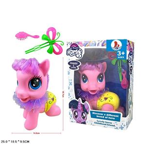 Oversized balloon cartoon horse with horse mask with comb