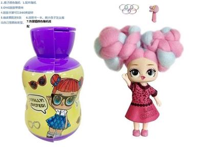 3rd Generation Gourd Bottle 5 Inch OMG.LOL Marshmallow Hair Doll With Scent Surprise Doll With Instructions With Hair Clip Rubber Band