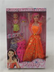 11.5 Inch Barbie + 3.5 Inch Baby Set Multicolor