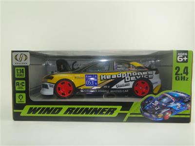 1: 4 PVC 2.4G four-way remote control car (transparent window)