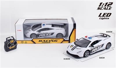 1:12 lamborghini four-way remote control police car without power