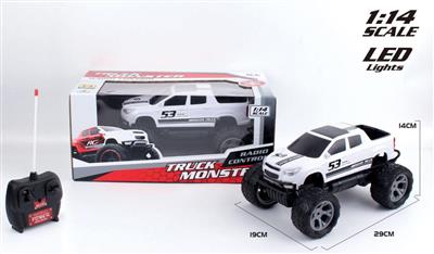 1:14 pickup truck big wheel four-way off-road remote control car does not include electricity