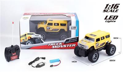 1:16 hummer four-way remote control big wheel off-road vehicle with lithium battery
