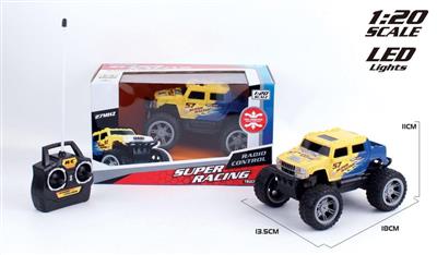 1:24 four hummer off-road vehicles without electricity