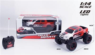 1:14 pickup truck big wheel four-way off-road remote control car does not include electricity