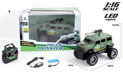 1:16 humvee four-way military remote-controlled big-wheeled off-road vehicle