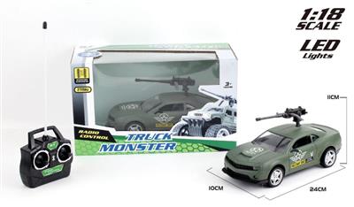 1:18 four-way comero military remote control vehicle
