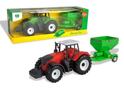 Inertial big farmer truck towing mixing bucket red and green