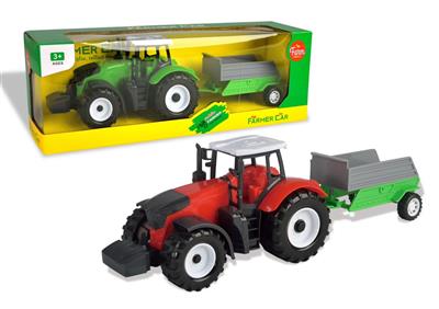 Inertial big farmer car with small trailer two-color mixing