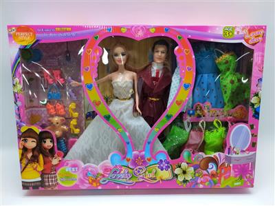 11.5 Inch Couple Set Barbie Accessories With Garment Set Gift Box