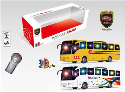 Two-way remote control bus with 3D lights