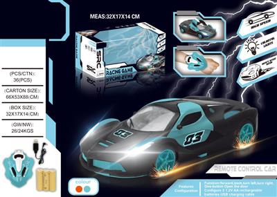 1:18 five-way gesture 2 in 1 gravity sensor, one key to open the door, remote control racing 27MHZ