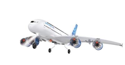 A380 passenger plane 3 pass glider