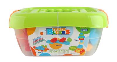 36PCS rectangular small portable bucket building blocks