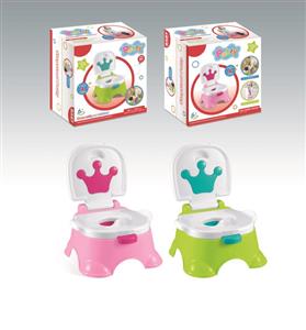 Induction music step stool toilet/pink/green 2*AA not included