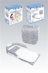 Music/light baby divider bed