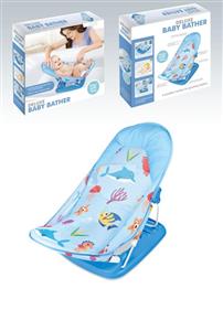 Baby shower chair with pillow/blue