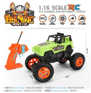 Remote control jeep climbing car with USB 1:16