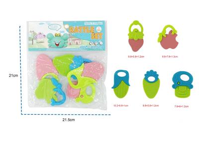 Baby rattle 5-piece teether