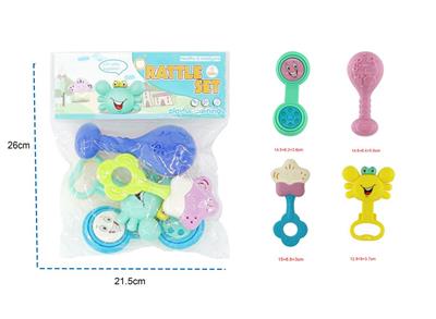 4-piece baby rattle