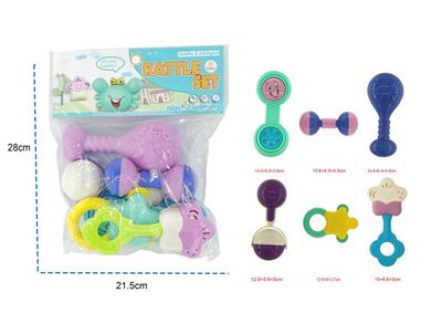 6-piece baby rattle