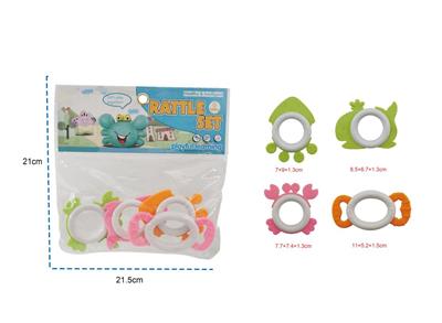 Baby rattle 4-piece teether