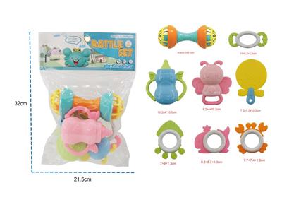 Baby rattle 8-piece teether