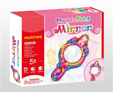 DIY plaster painted toy-mirror