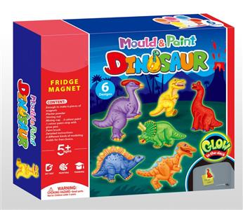 DIY Plaster Luminous Painted Toy Fridge Magnet-Dinosaur
