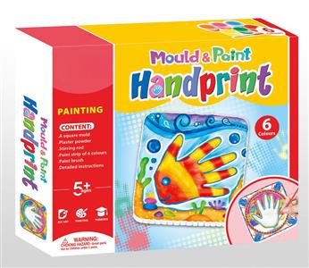 DIY painted handprint plaster set