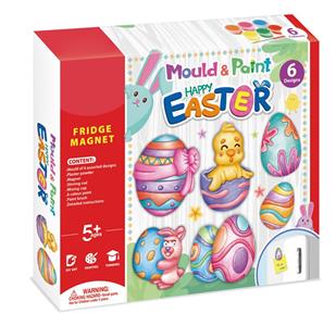 DIY Plaster Painted Toy Fridge Magnet-Easter Egg