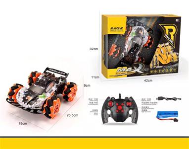 2.4G nine-pass sidewalk stunt remote control car (light and music package)