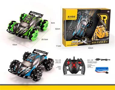 2.4G nine-pass sidewalk stunt remote control car (light and music package)