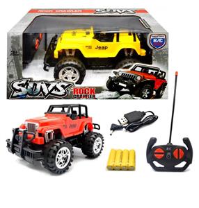 1:18 Four-way off-road vehicle C-wheel Jeep Wrangler (forward lights, battery included)