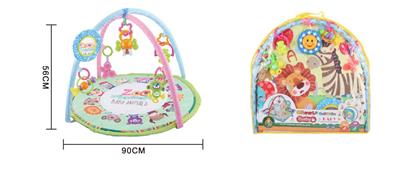 Baby fitness blanket round music + mirror + 5 hanging pieces