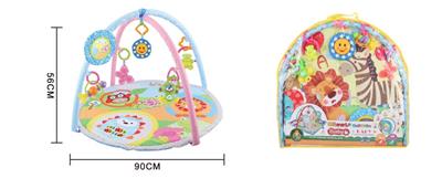 Baby fitness blanket round music + mirror + 5 hanging pieces